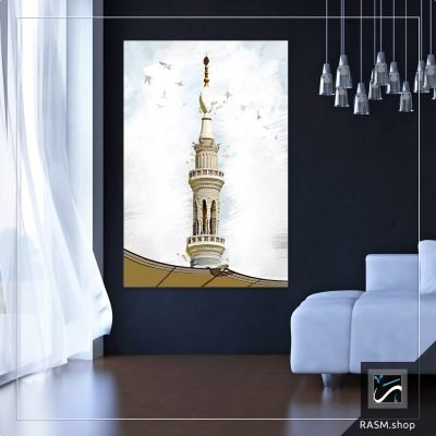 لوحة جدارية لمأذنة المسجد النبوي - M87