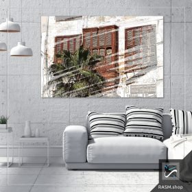 لوحة جدارية لأطلال بيت - M91