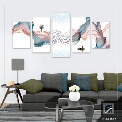 لوحات جدارية بألوان فاتحة مموجة - P21