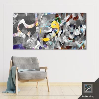 لوحة جدارية بخطوط عربية للفظ الجلالة الله - A101