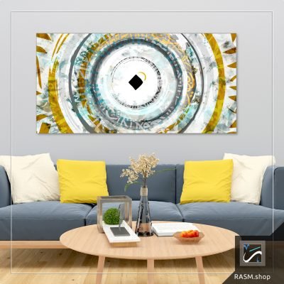 لوحة جدارية مزخرفة بحلقات دائرية من آيات قرآنية - M83