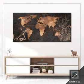 لوحات جدارية لخريطة العالم - O28