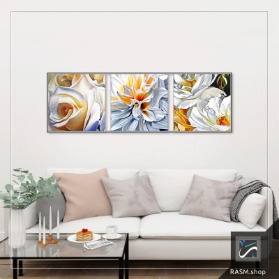 لوحات جدارية لورد أبيض -  R63-3F1