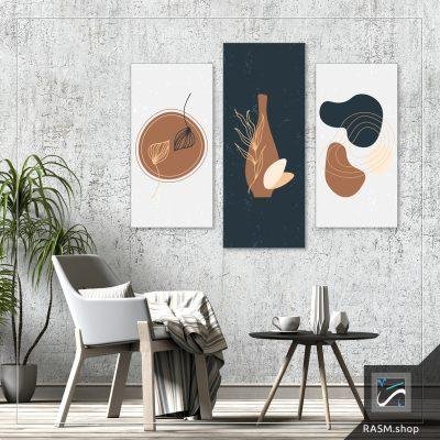 3 لوحات جدارية بنقش مختلف - T30