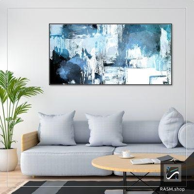 لوحة جدارية بتدرجات الأزرق - T33