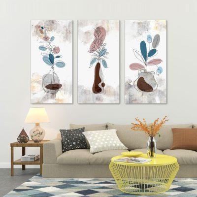 لوحة جدارية كانفس ثلاث قطع - T37