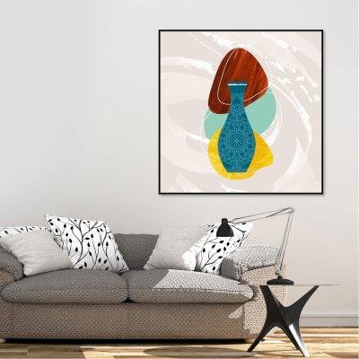 لوحة جدارية تجريدي مقاس 90x90 مع الاطار