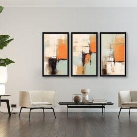 لوحة جدارية ثلاثية بتصميم تجريدي عصري MRT-408