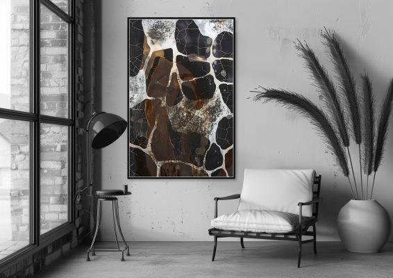 لوحة جدارية كانفس تجريدي - MRT-1102