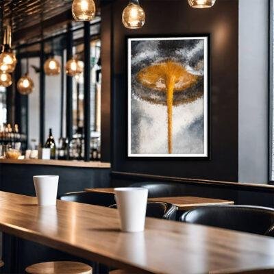 لوحة استخلاص القهوة بالألوان الزيتية  - MRT-21209