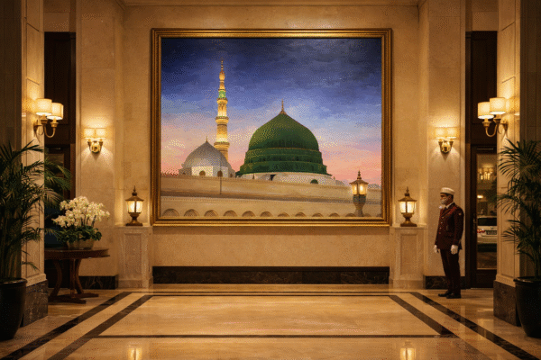 المسجد النبوي الشريف في أبهى حلّته - Rasm-mad-07