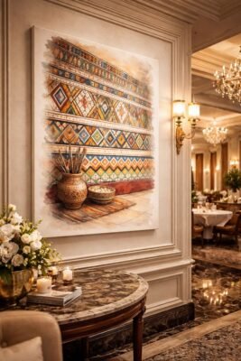 لوحة جدارية للتراث العسيري أبها