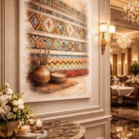 لوحة جدارية للتراث العسيري أبها